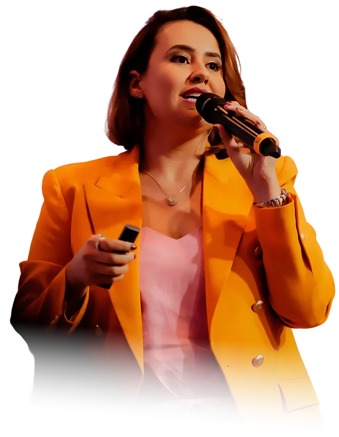 foto da Zora palestrando